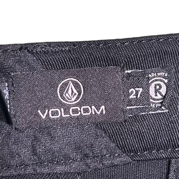 Volcom Pants Women's 27 Black High Rise Ankle Fit Grunge Goth Emo Pants Casual - Picture 5 of 12